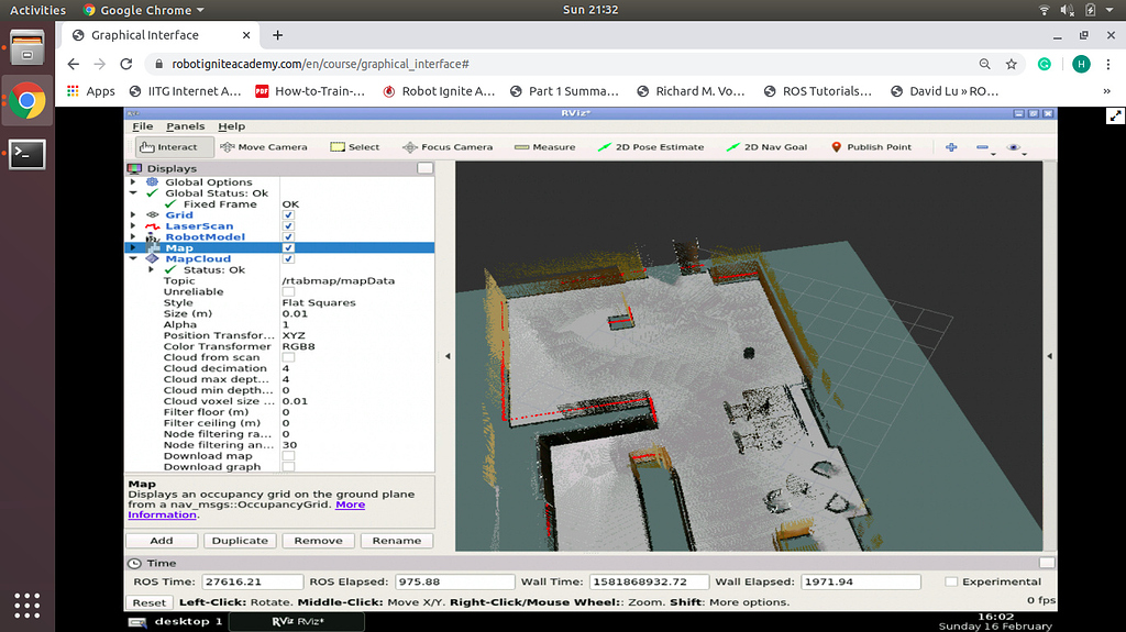 Getting the following error - RTABMap in ROS 101 - The Construct ROS ...