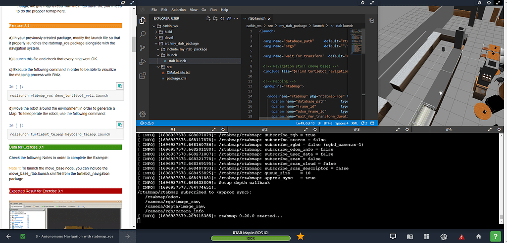 RTAB-Map in ROS 101 launch don't work anymore after simulation restart ...