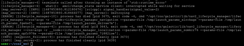 Lifecycle Manager Process Has Died - ROS Basics In 5 Days (Python ...