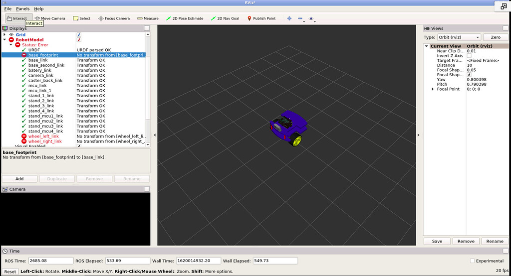 Error Create your first robot with ROS unit 3 simulation - Your First ...