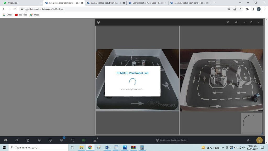 Real robot lab not streaming - ROSDS Support - The Construct ROS Community