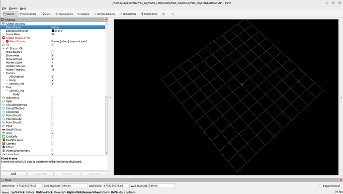 odom frame laserscan